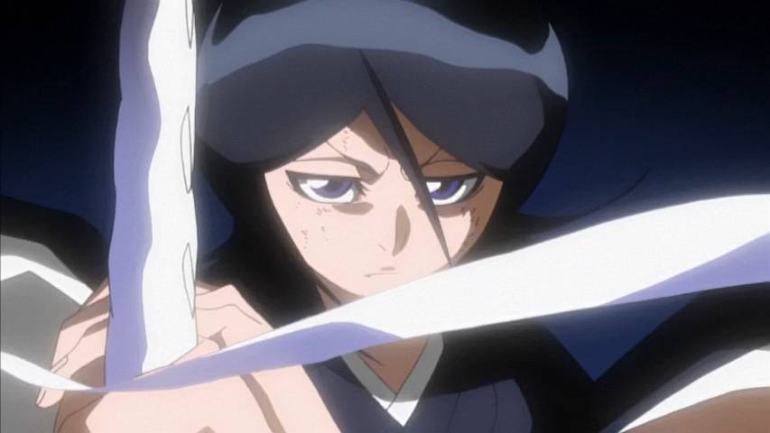 Sequence of images from the anime rukia